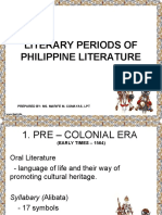 Literary Periods of Philippine Literature: Prepared By: Ms. Marife M. Comayas, LPT