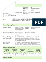 Tender Opening Report 2: Ministry Name: Division Name