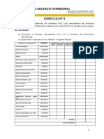 Exercícios de Balanço Patrimonial PDF