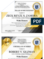 Award Certificates Templates by Sir Tristan Asisi