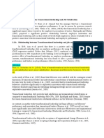 Research Hypothesis 2.2.a. Relationship Between Transactional Leadership and Job Satisfaction