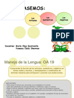 Repaso Sustantivos, Adjetivos y Articulos SEGUNDO