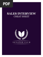 Sales Interview: Cheat Sheet