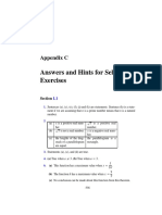 Answers and Hints For Selected Exercises: Appendix C