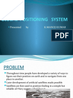 Global Positioning System: Presented by K.Manoj Kumar P.Sindhusha