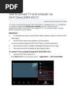 How To Connect TV and Computer Via Wi