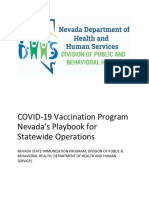 COVID-19 Vaccination Program Nevada's Playbook For Statewide Operations