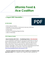 August 2009 California Food and Justice Coalition Newsletter