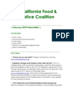 February 2010 California Food and Justice Coalition Newsletter