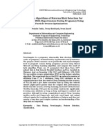 Classification Algorithms of Maternal Risk Detecti