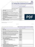 COVID-19 Return To Work Safely Protocol: Employer Checklist No.4 - Dealing With A Suspected Case of COVID-19