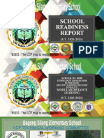 Usapang LB Bagong Silang E.S. School Readiness SLCP Adjusted Sy 2020-2021