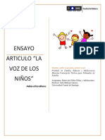 ENSAYO Entrevista Niños Niñas y Adolescentes La Voz de Los Niños