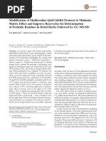 Modification of Multiresidue QuEChERS Protocol To Minimize