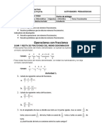 Clase para La Profe Mirian Operaciones Con Fraccionarios