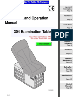 Installation and Operation Manual 304 Examination Table: Place Order