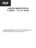 A RESSURREIÇÃO DA CARNE - 1 Co 15