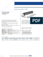 Cooper Csa Datasheet Flush Mounting Door Holders Emergency Exit Series 1385 en - 1 PDF