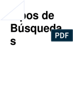 Tipos de Busquedas