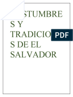 Costumbres y Tradiciones de El Salvador