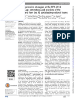 Injury Prevention Strategies at The FIFA 2014 World Cup: Perceptions and Practices of The Physicians From The 32 Participating National Teams