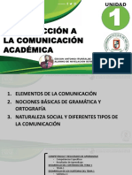 1 Unidad 1 Introducción A La Comunicación Académica PDF