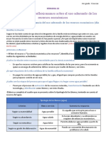 Comprendemos y Reflexionamos Sobre El Uso Adecuado de Los Recursos Económicos