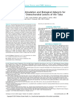 Bone Marrow Stimulation and Biological Adjuncts For Treatment of Osteochondral Lesions of The Talus