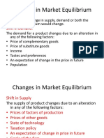 Changes in Market Equilibrium