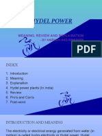 Hydel Power: Meaning, Review and Explaination