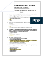 Balotario de Alternativas - Primer Examen - Gestión Municipal y Regional A