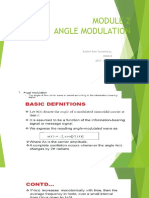 Angle Modulation: Rashmi Rani Samantaray, Hkbkce Dept. of Ece