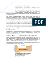 Afinidad Electrónica de Los Elementos de La Tabla Periódica