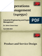 Class 5-Product and Service Design