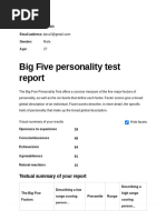 Personality Test Result - Free Personality Test Online at 123test