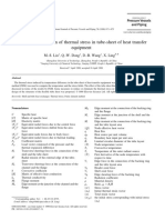 Numerical Simulation of Thermal Stress in Tube-Sheet of Heat Transfer Equipment