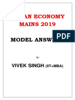 Economy Mains Model Answers 2019