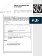 Fundamentals of Anatomy and Physiology: Course Description and Objectives