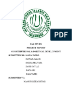 Pak Study Project Report Consititutional & Political Development Submitted By: Samra Kamal