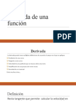 Derivada de Una Función (Propiedades Básicas)