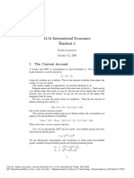 14.54 International Economics Handout 4: 1 The Current Account