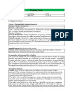 Planning Form: Documentation and Assessment Plan & Analysis