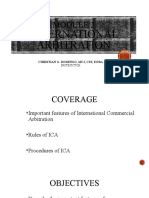 International Arbitration: Christian G. Domingo, MCJ, CST, Eora