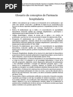 Glosario de Conceptos de Farmacia Hospitalaria