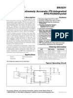 DS3231 Extremely Accurate I C-Integrated RTC/TCXO/Crystal: General Description Features