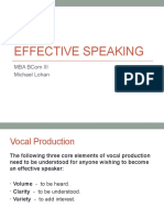 Effective Speaking - Voice MBA BCom III