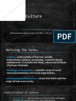 Culture: Understanding Culture, Society and Politics - SSC121