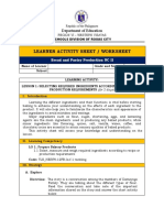 1 Activity Sheet On Baking Ingredients and Their Functions