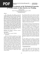 Effect of Heat Treatments On The Mechanical Properties of Welded Joints of Alloy Steel by Arc Welding