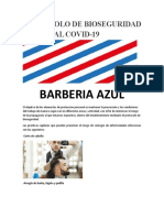 Protocolo de Bioseguridad Barberia